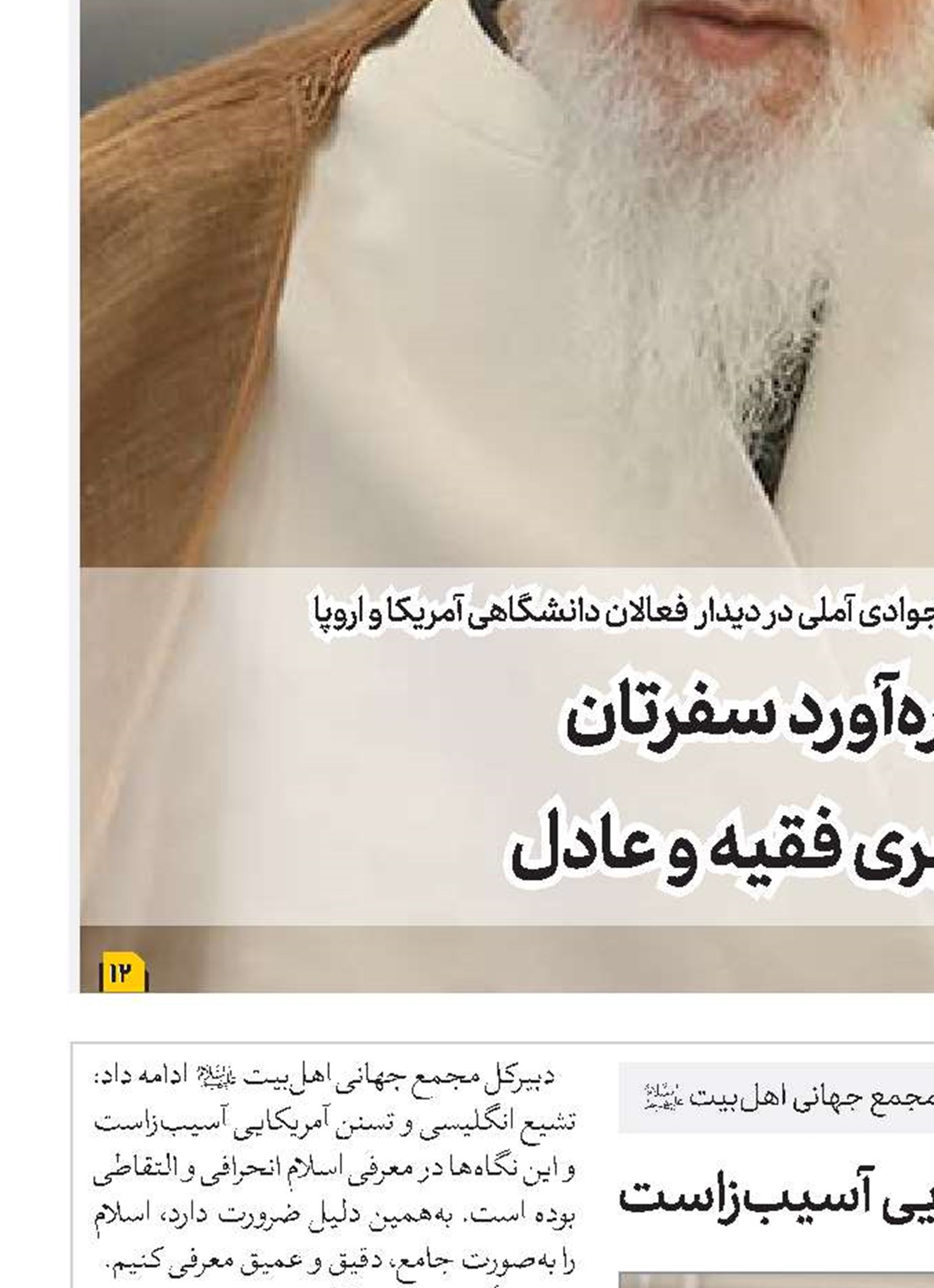 تشیع انگلیسی و تسنن آمریکایی آسیب‌زاست 